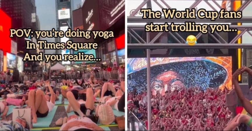 Norway Fans Hilariously Troll Yogis in Times Square Fun