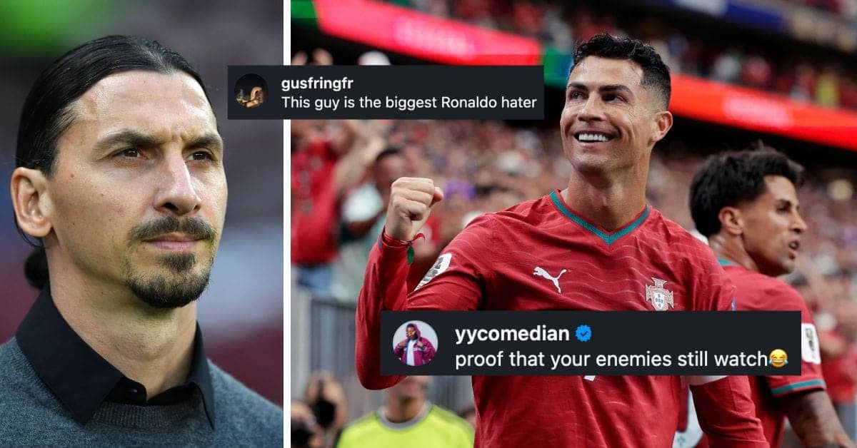 “This guy is the biggest Ronaldo hater” - Fans mock Zlatan for his reaction to Cristiano Ronaldo scoring brace at 2026 FIFA World Cup
