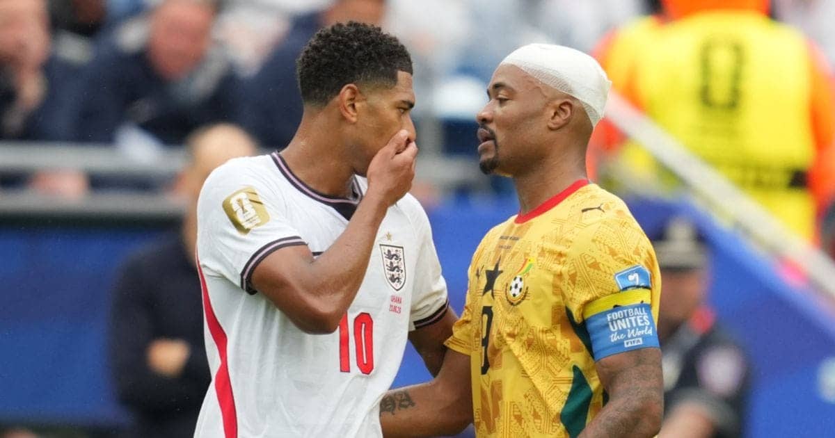 Bellingham Chats with Ayew, Avoids Red Card Drama