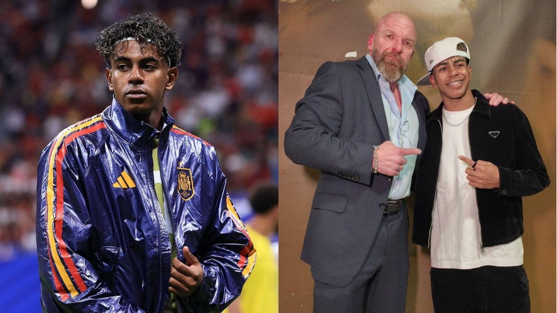 Lamine Yamal receives WWE belt before Fifa match with Uruguay