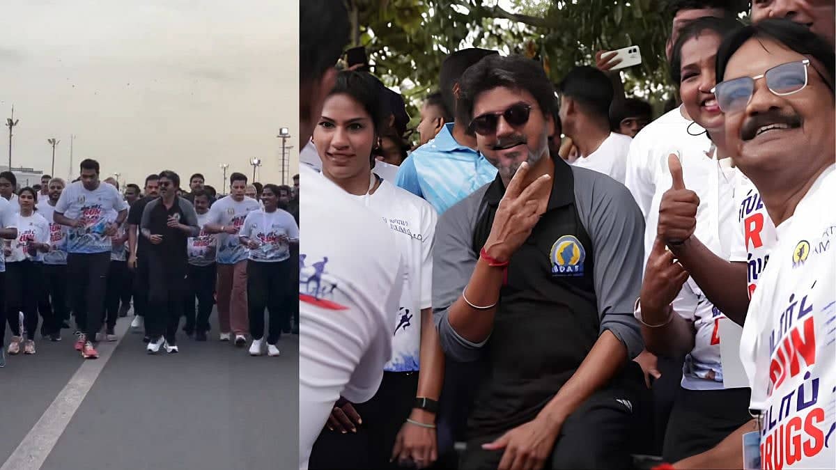 Vijay Kicks Off Epic Anti-Drug Marathon at Marina Beach