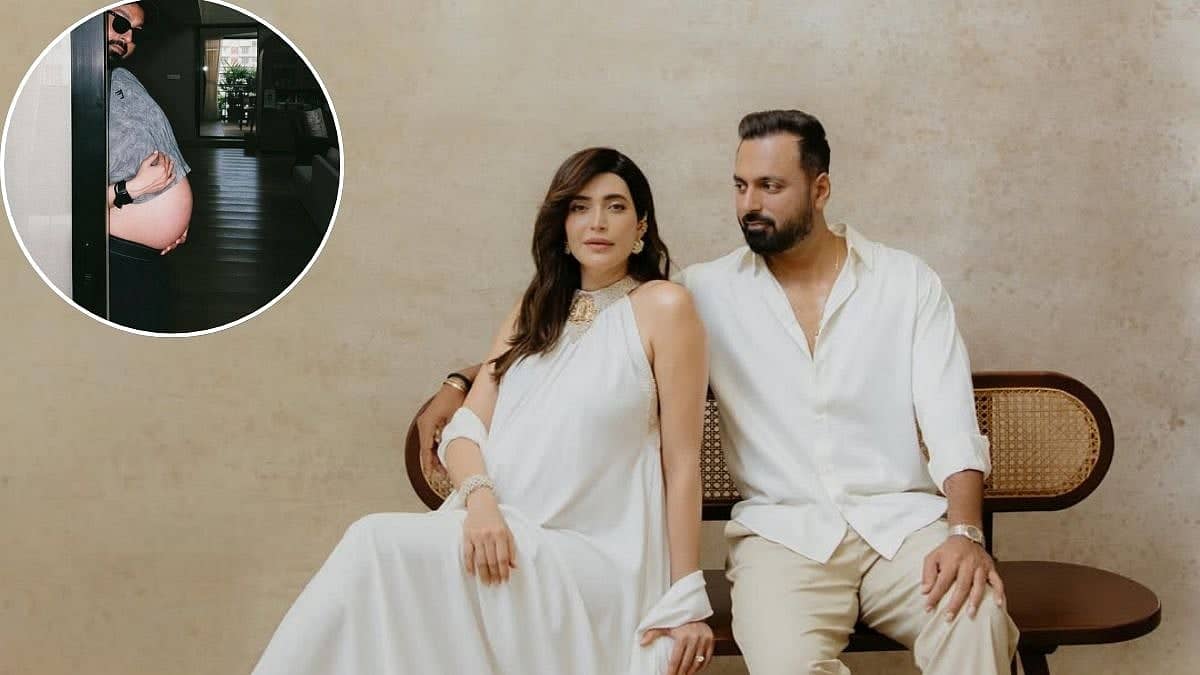 Karishma Tanna's Husband Wears Fake Baby Bump in Viral Pics