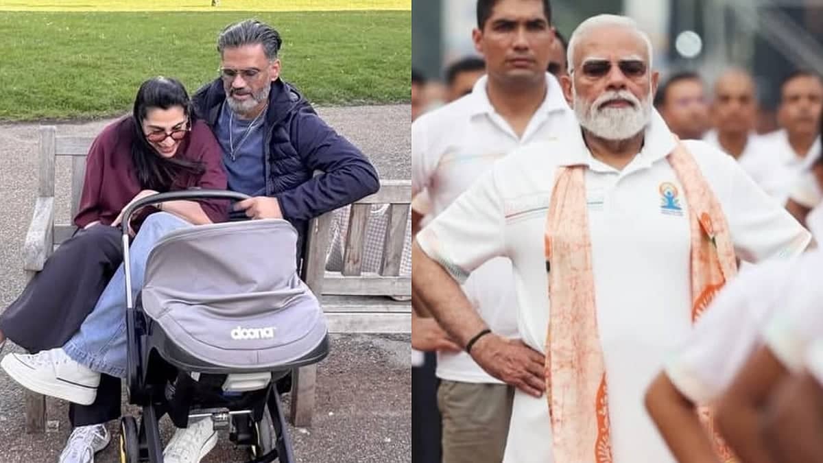 Suniel Shetty's Granddaughter Offers Laddus to Modi's Picture
