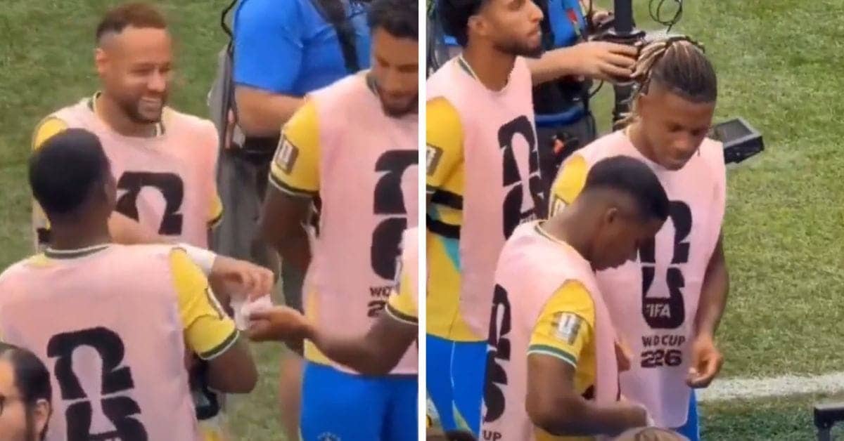 Endrick and Neymar's Cheeky Gum Heist Before World Cup Match