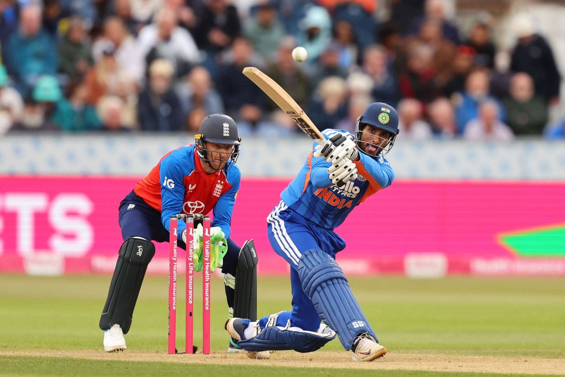 Tilak Varma's Cheeky Shot Fizzles in ENG vs IND T20I