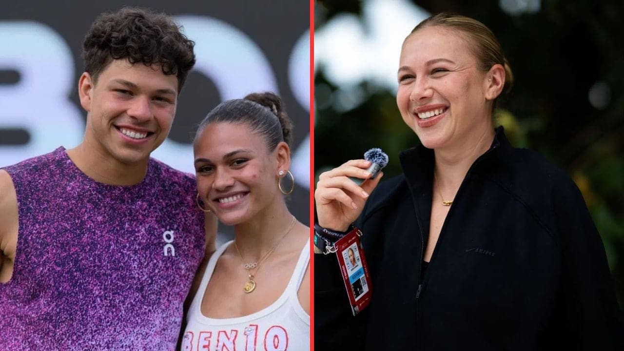 Trinity Rodman and Amanda Anisimova LOL at ATP Stars' Hair Talk