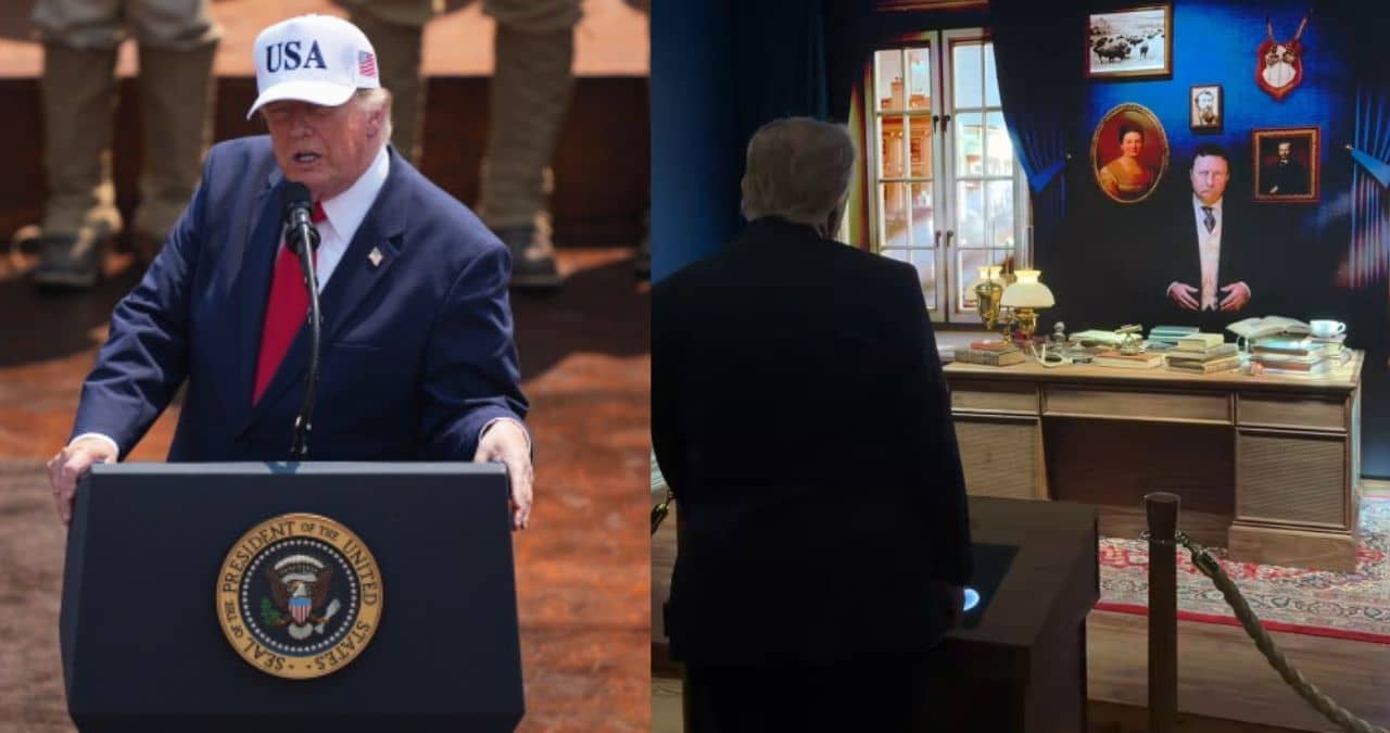Trump Chats with AI Roosevelt at Library Opening Bash