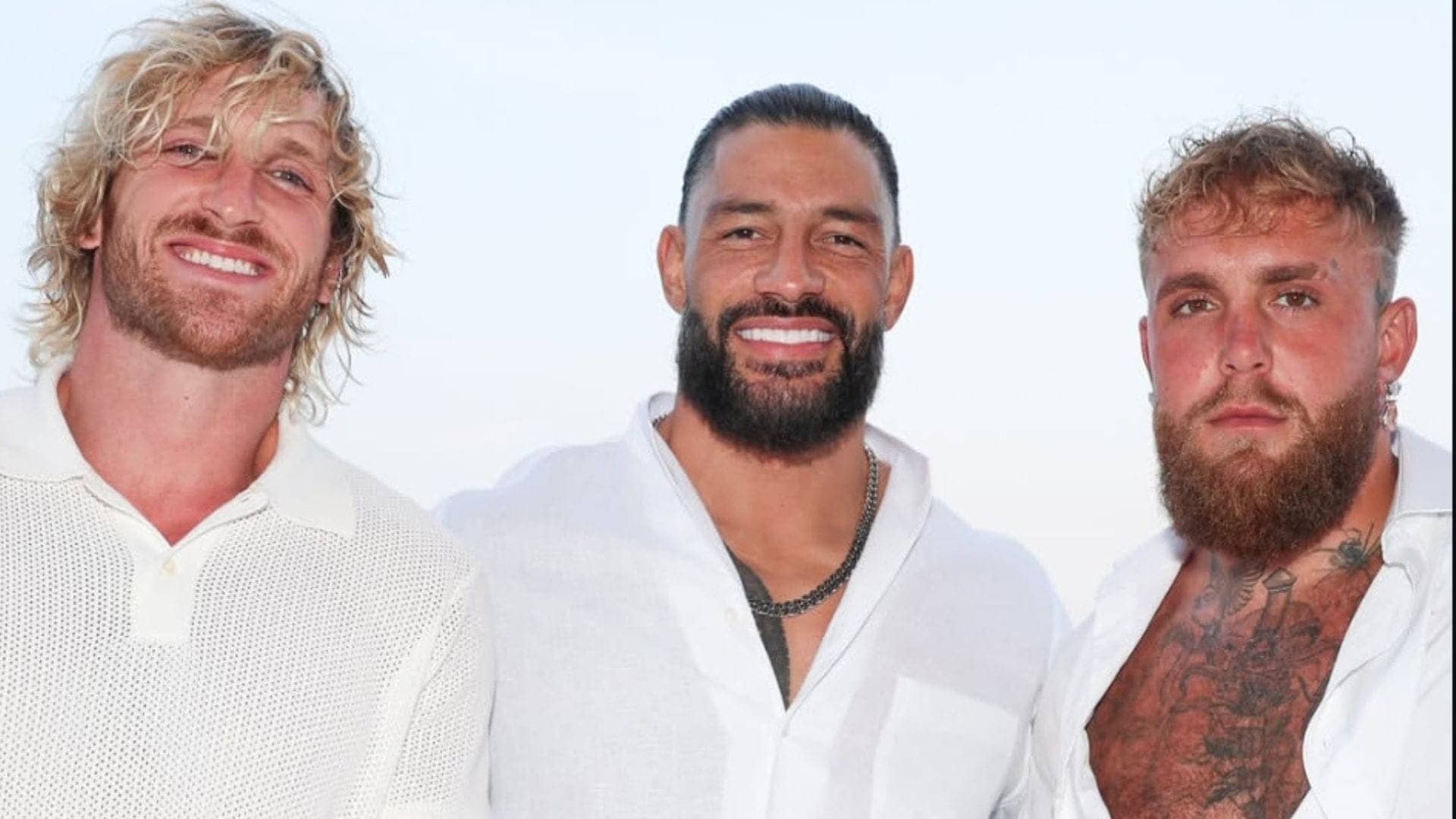 Roman Reigns and Logan Paul Take Over the White Party Scene