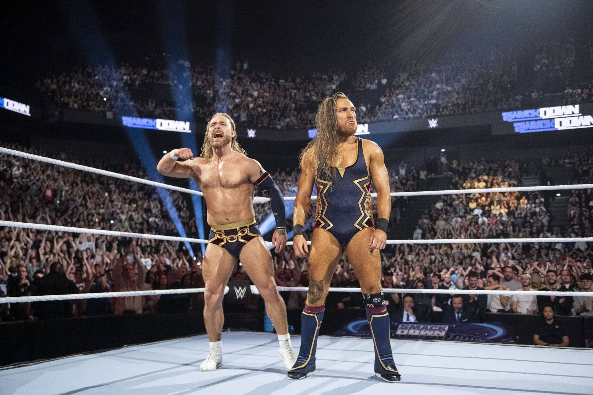Tyler Bate Flexes for WWE SmackDown: A Star-Studded Debut