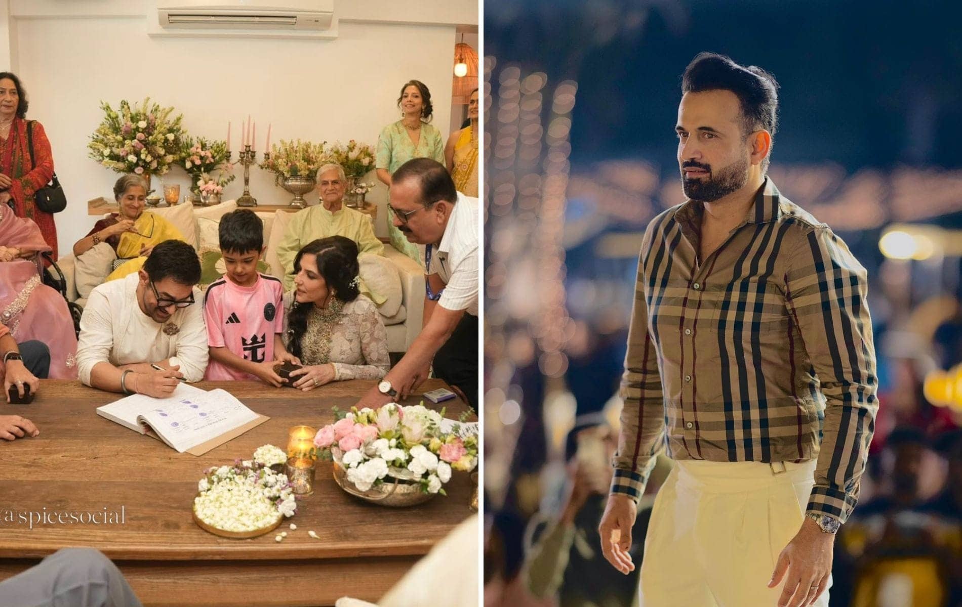 Irfan Pathan Shines Bright at Aamir Khan's Wedding Celebration