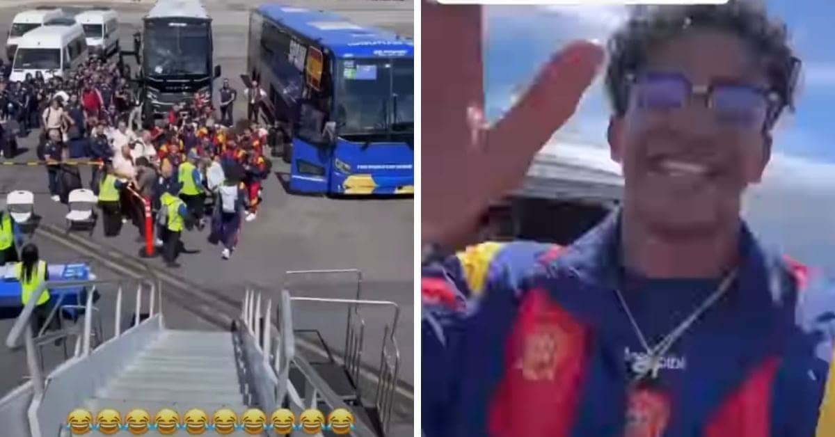 Lamine Yamal Can't Help but Laugh at Teammates in Airport Security