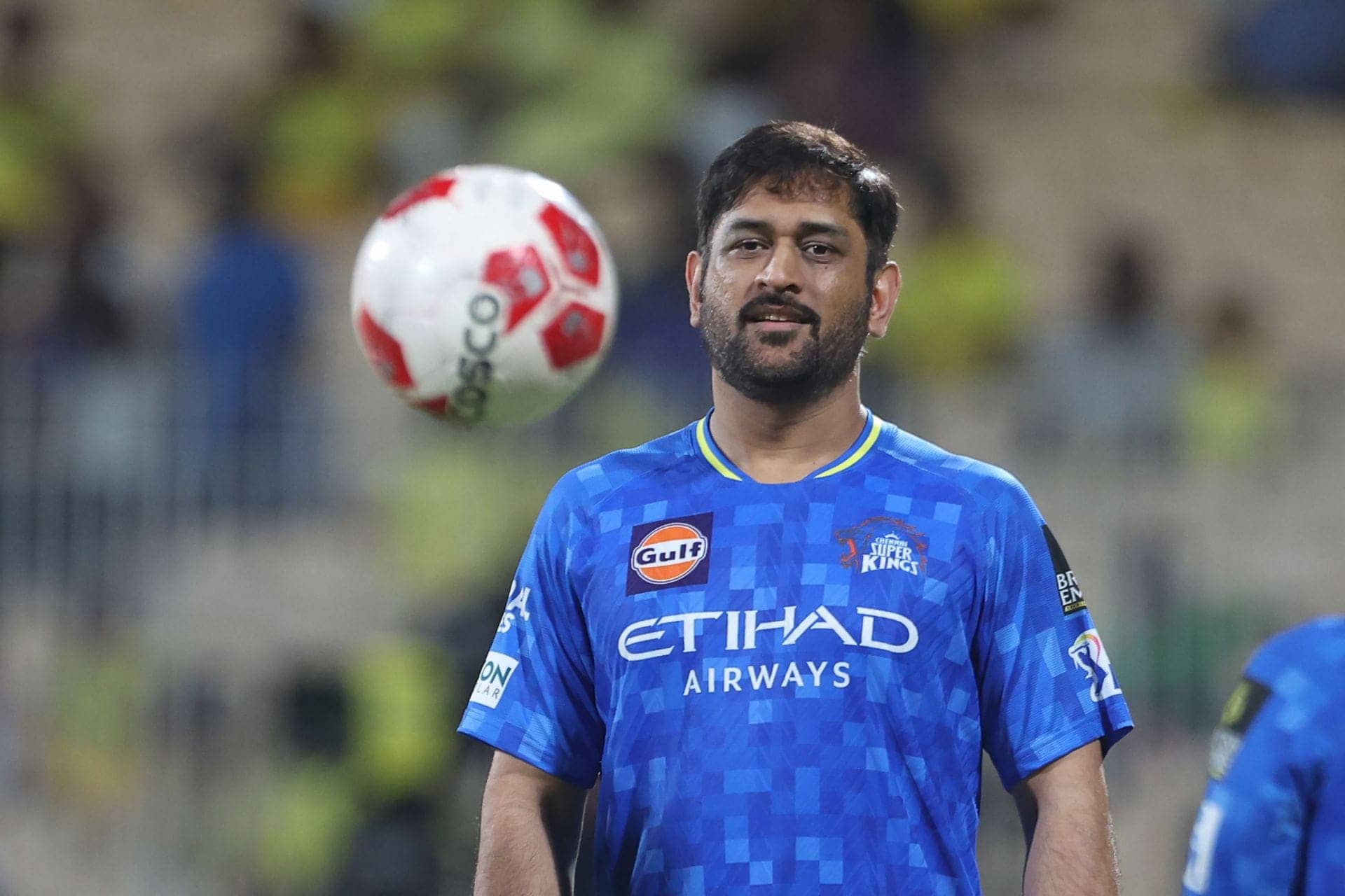 MS Dhoni Celebrates Birthday Cheering in the Stands