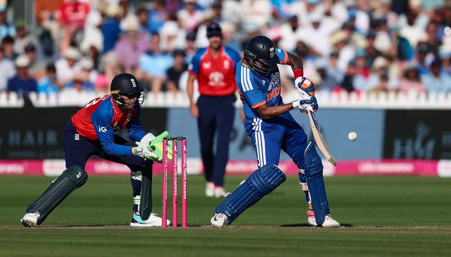 Shreyas Iyer Smashes Six to Reach Fighting Fifty in T20I