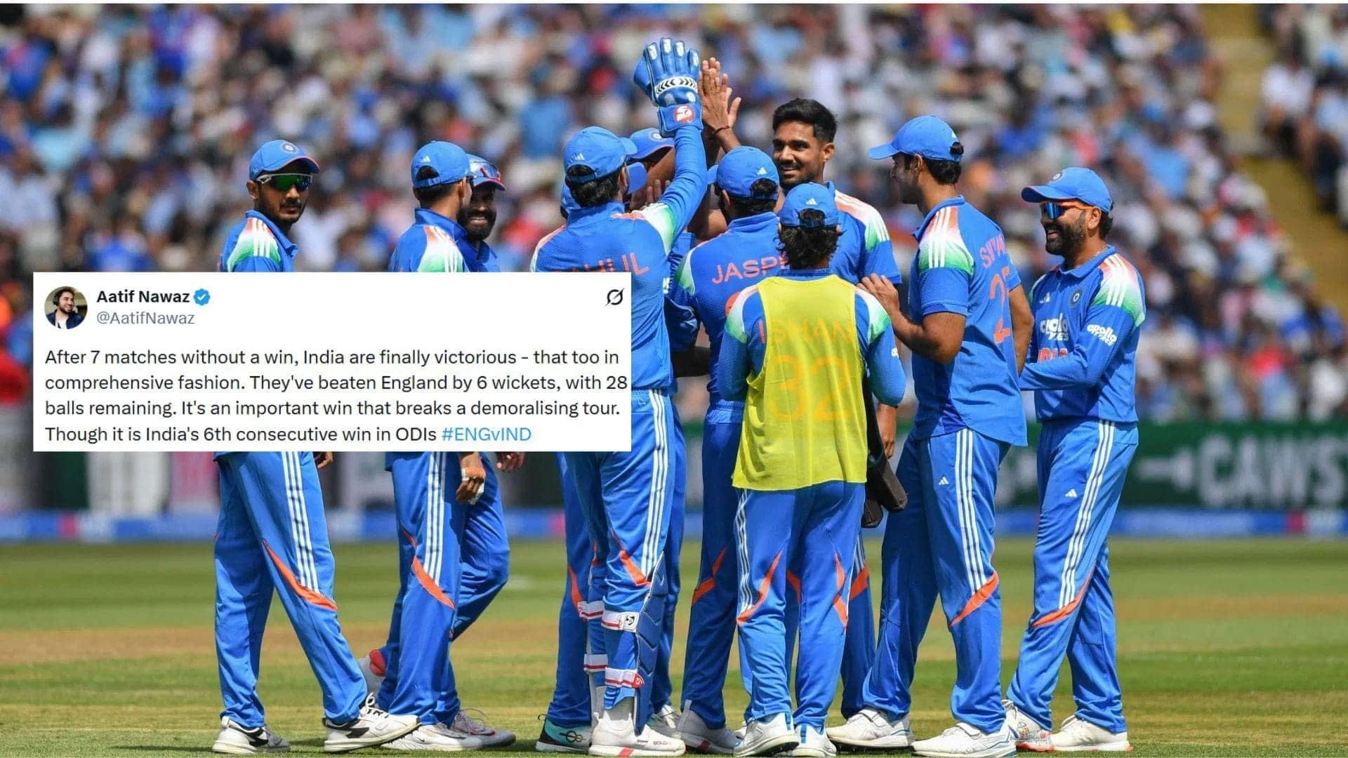 India's Epic Comeback: Six-Wicket Victory in First ODI