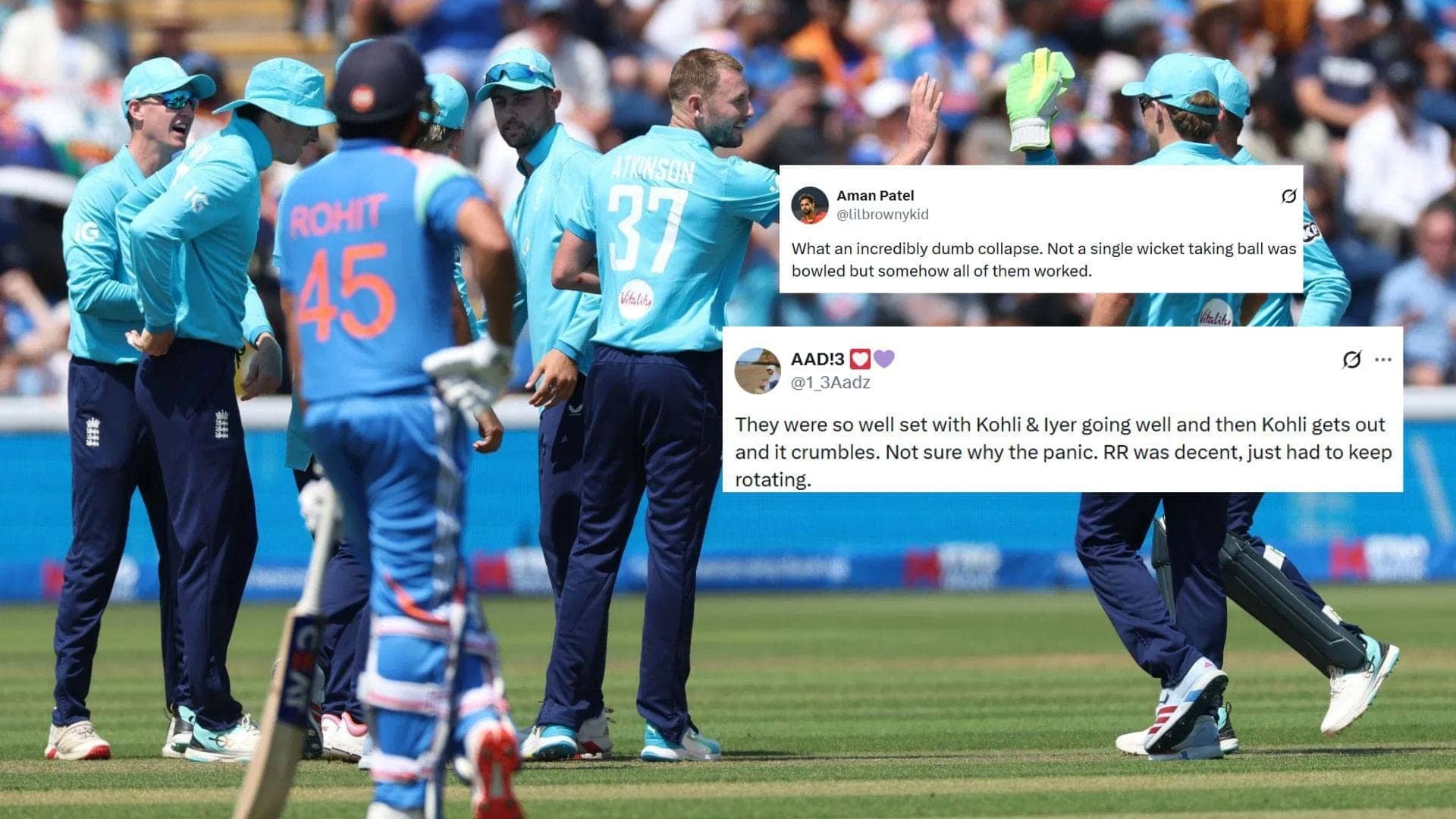 Fans React to India's Shocking Collapse: 178/4 to 193/7