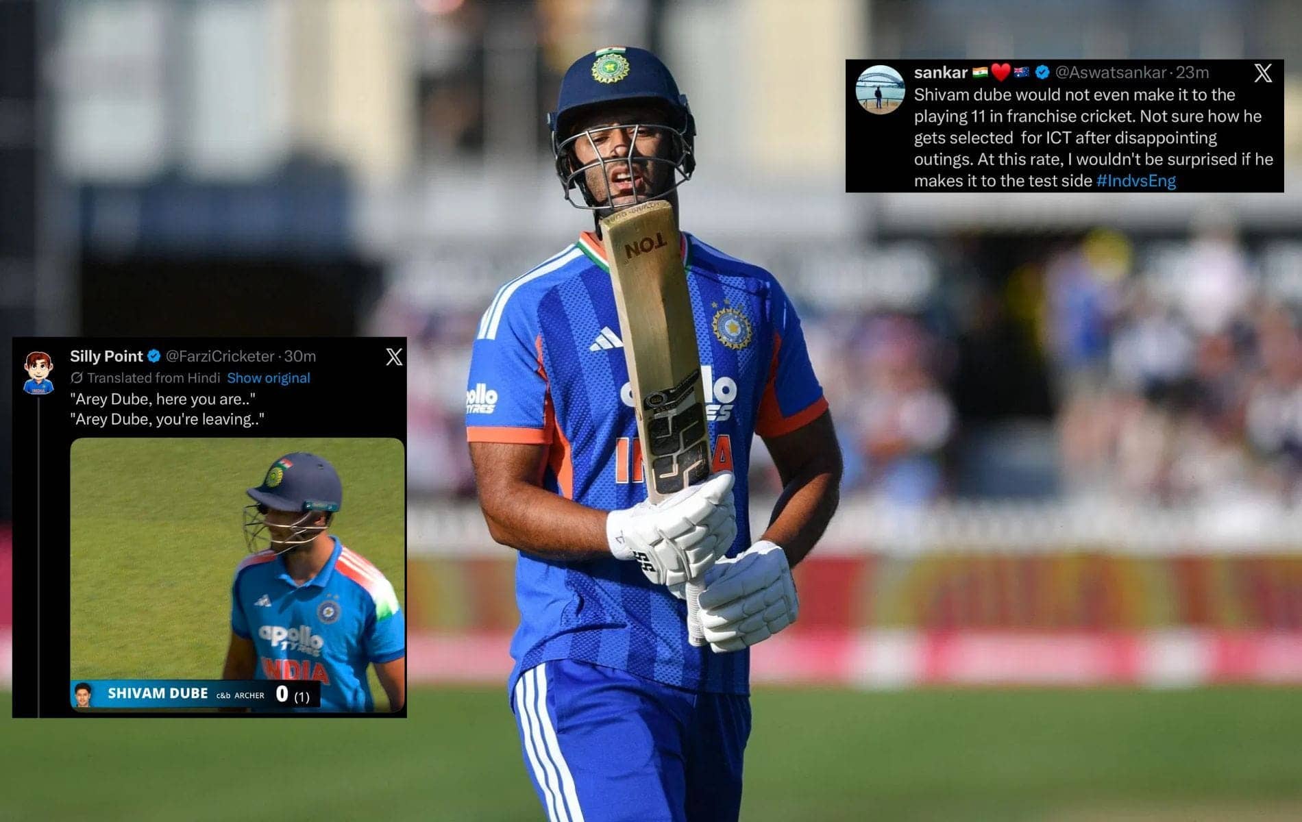 Shivam Dube's ODI Comeback: A Golden Duck and Fan Roasts