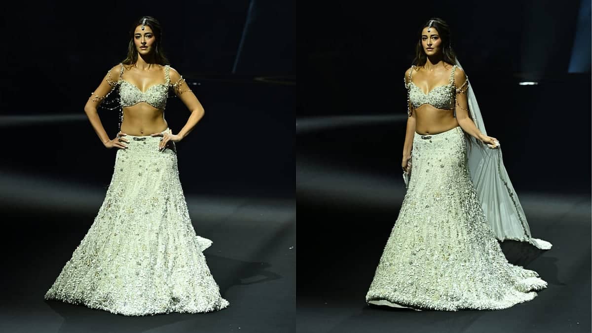 Ananya Panday Ka Diamond Lehenga Gaurav Gupta Ke Show Mein