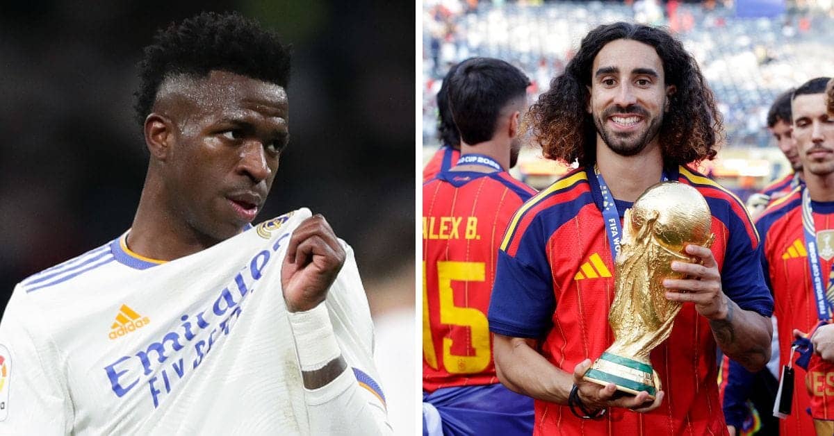 Vinicius Jr Gives Cucurella a Cool Welcome After World Cup Win