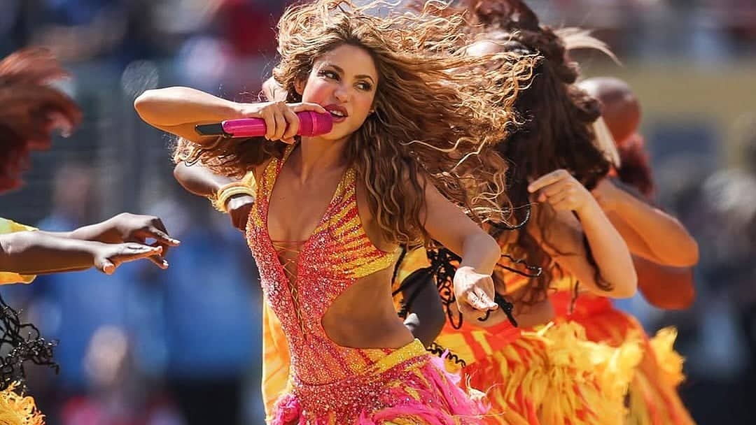 Shakira Dazzles in Crystal Bodysuit at World Cup Final