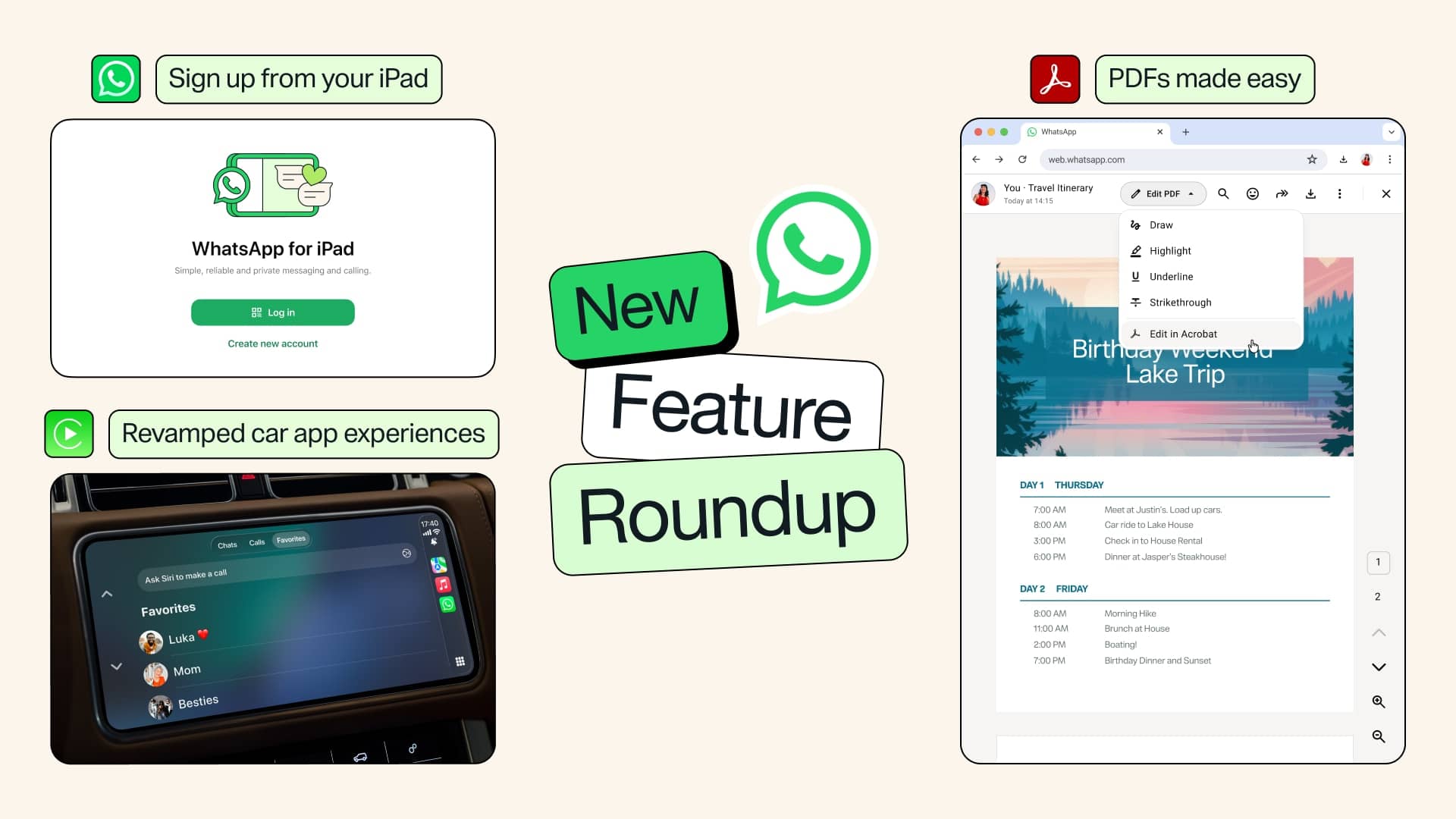 WhatsApp's New Features: iPad Sign-Up and Music Sharing