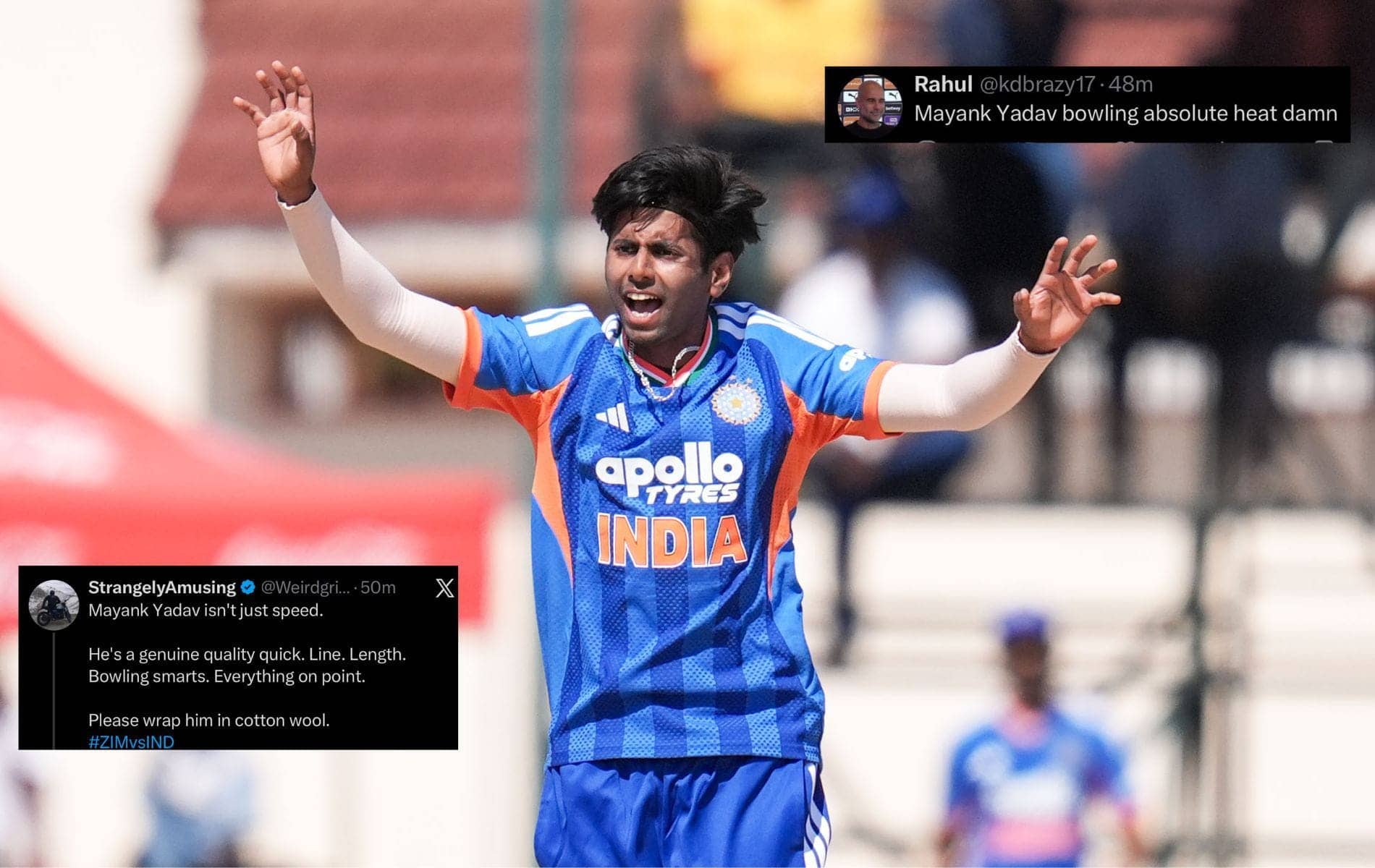 Mayank Yadav's Bowling Magic Leaves Zimbabwe in a Spin