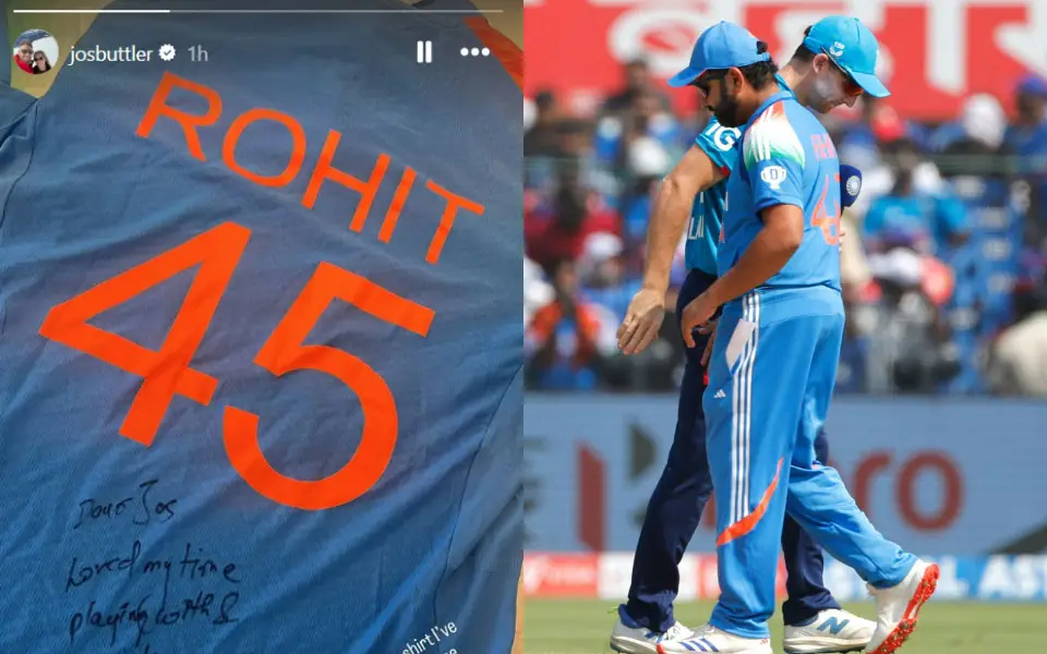 Buttler Cherishes Rohit's Signed Jersey in ODI Series