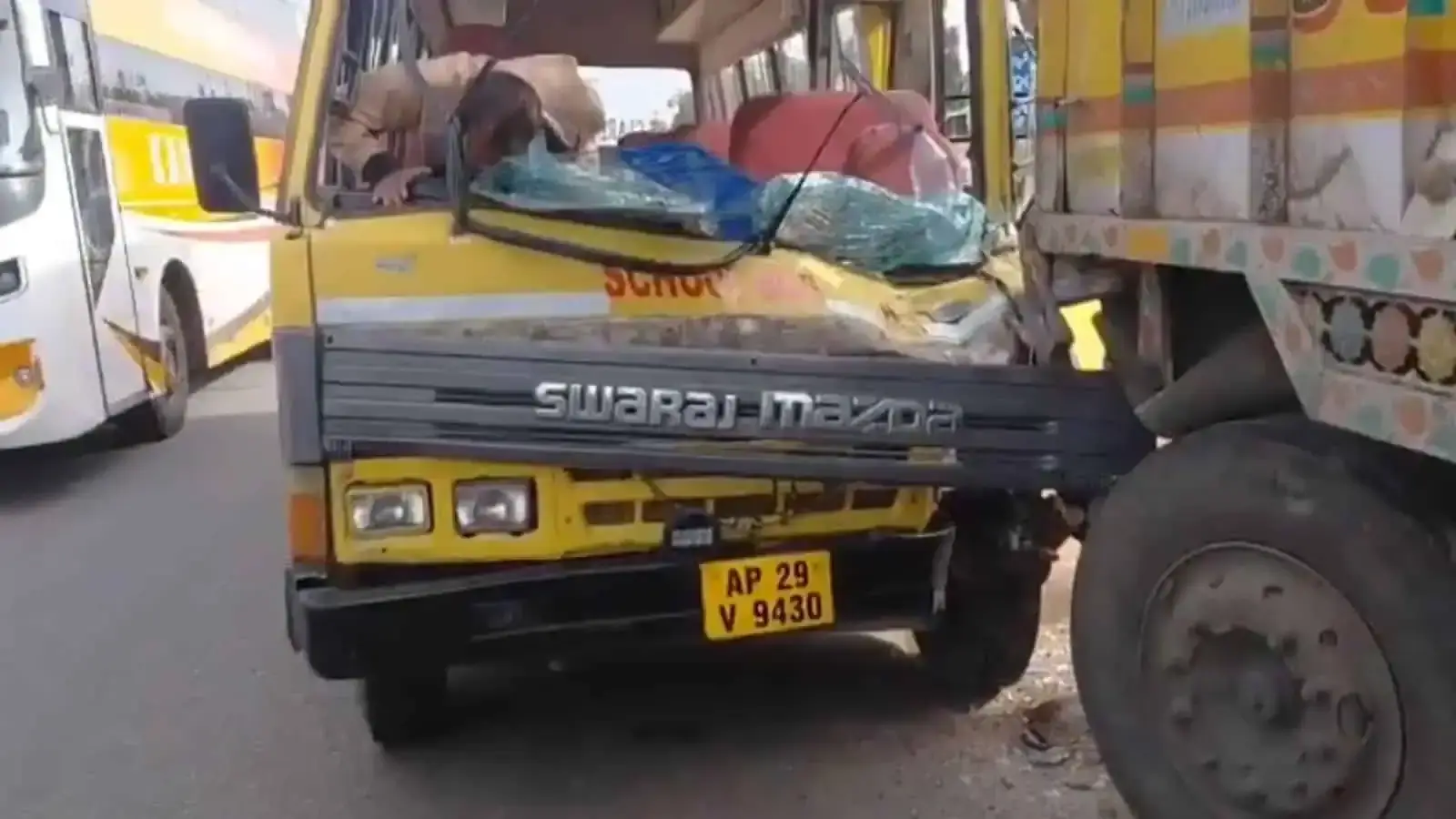 School Bus vs. Lorry: A Morning Commute Mishap