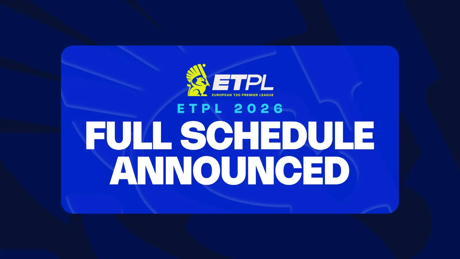ETPL 2026: Cricket Legends and Matches Await You