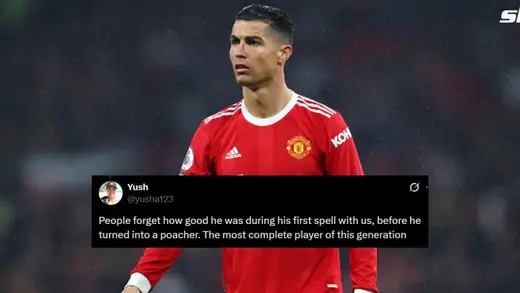 Fans Go Wild Over Ronaldo's 10th Place in Man United Rankings