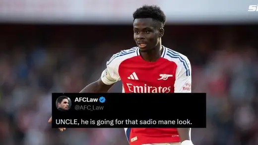 Saka's New Haircut Sparks Mane Comparisons Ahead of Season