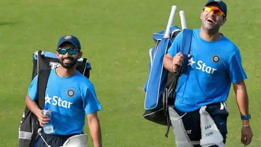 Yuvraj and Irfan Celebrate Ajinkya Rahane's Retirement