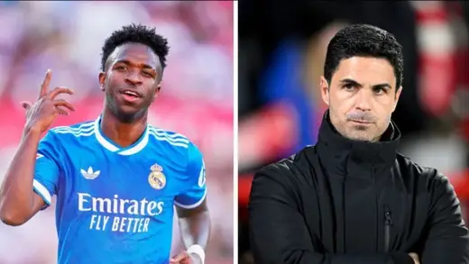 Mikel Arteta Tries to Charm Vinicius Jr for Arsenal Fun