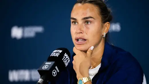Aryna Sabalenka Says Yes to WTA's Gender Testing Fun