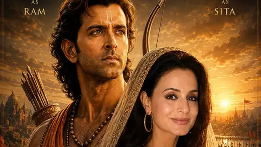 Ameesha Patel Jokes About Ramayana Poster With Hrithik Roshan