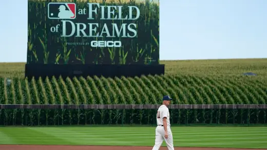 MLB Scores Big with Permanent Field of Dreams Stadium