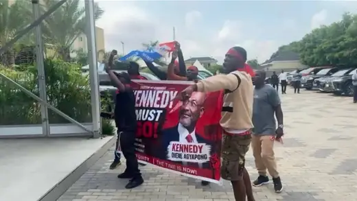 Protesters Disrupt NPP Meeting Demanding Agyapong's Exit
