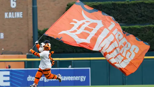 Paws the Tiger Celebrates Tigers Series Win in Style