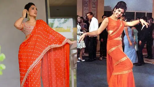 Sobhita Dhulipala Dazzles in Orange Saree Like a Star