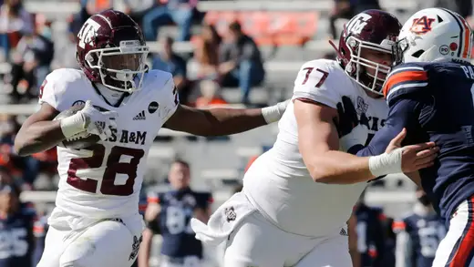 Isaiah Spiller's Offensive Line Shines Against Auburn Tigers