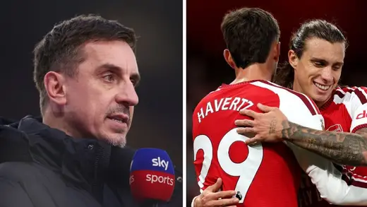 Gary Neville Predicts Arsenal Will Win Premier League Title