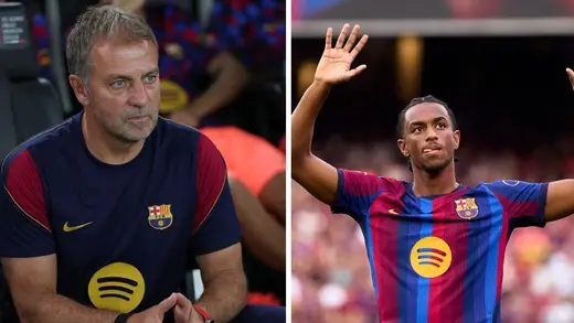Hansi Flick Chats with Balde Amid Barcelona's Epic Win