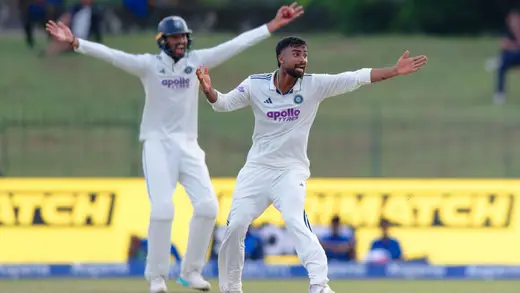 Manav Suthar's Last-Ball Magic Dismisses Jayasuriya for 2