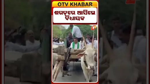 MLA Dr. H. Dranganath Arrives at Bangalore Assembly via Bullock Cart for Protest
