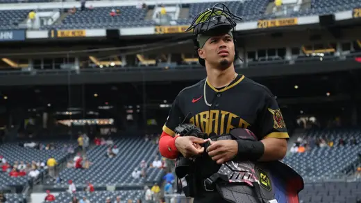 Endy Rodriguez Preps for Phillies Game from the Sidelines