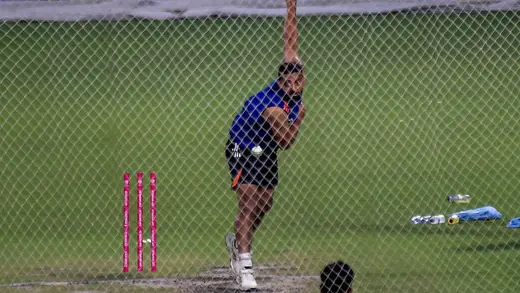 Shivam Dube Launches Huge Six Off Varun Chakaravarthy