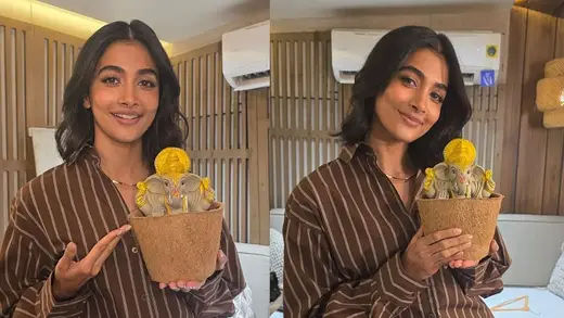 Mumbai Celebrates Ganesh Chaturthi with Pooja Hegde's Green Idol