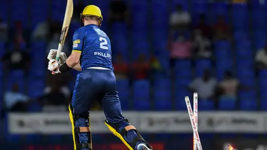 Theekshana's Carrom Ball Leaves Phillips Baffled in CPL Match