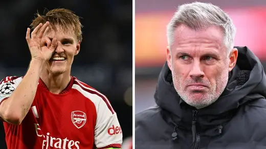 Odegaard's Cheeky Jibe at Carragher Turns into a Compliment