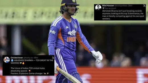 Abhishek Sharma Hits Boundaries Like Piñatas in T20I