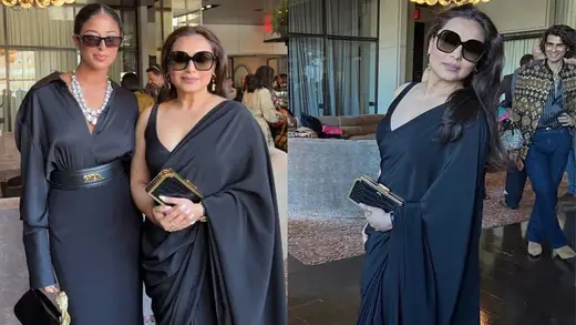 Rani Mukerji Dazzles In Black Saree At New York Fashion Week